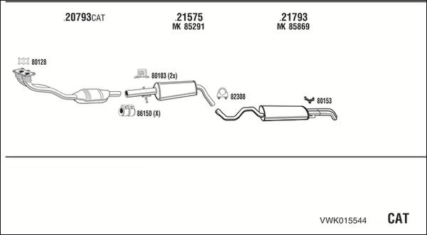 Fonos VWK015544 - Sistem de esapament aaoparts.ro