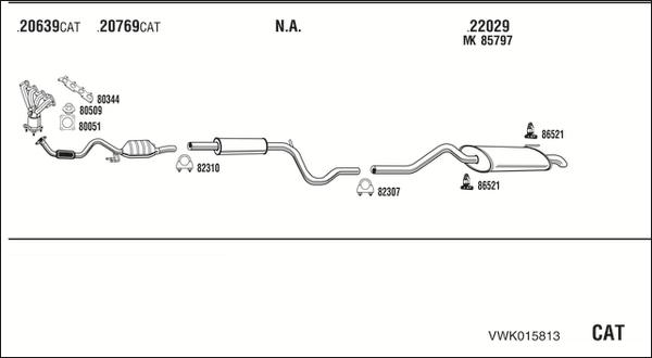 Fonos VWK015813 - Sistem de esapament aaoparts.ro