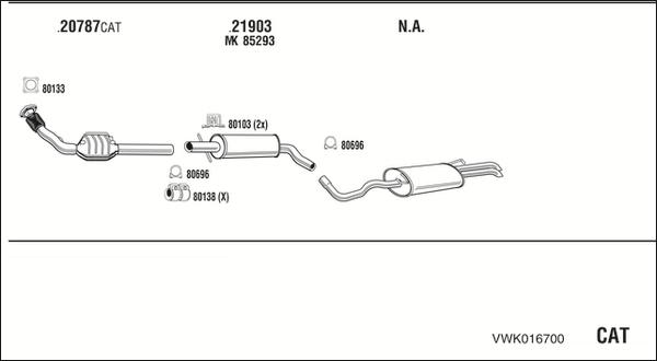 Fonos VWK016700 - Sistem de esapament aaoparts.ro
