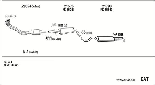 Fonos VWK010000B - Sistem de esapament aaoparts.ro