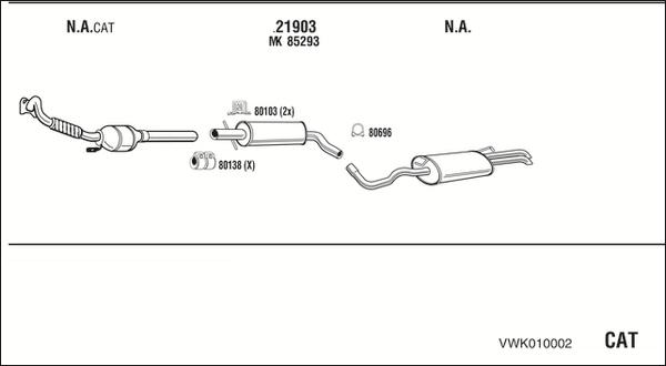 Fonos VWK010002 - Sistem de esapament aaoparts.ro
