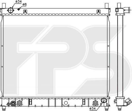 FPS FP 66 A1424-X - Radiator, racire motor aaoparts.ro