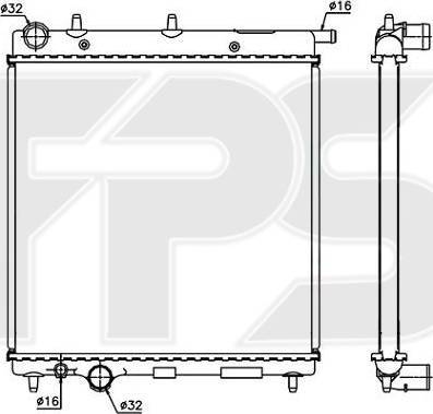 FPS FP 20 A74-X - Radiator, racire motor aaoparts.ro