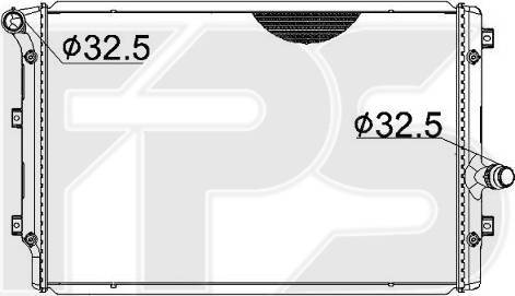 FPS FP 74 A1216 - Radiator, racire motor aaoparts.ro
