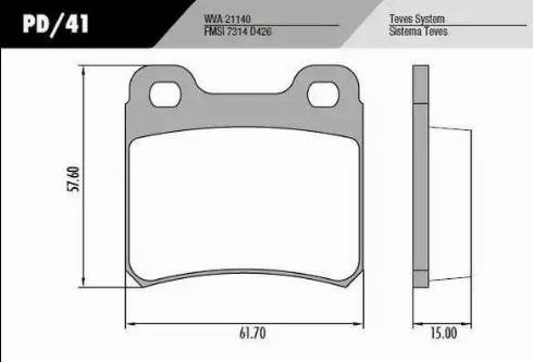 FRAS-LE PD41 - Set placute frana,frana disc aaoparts.ro