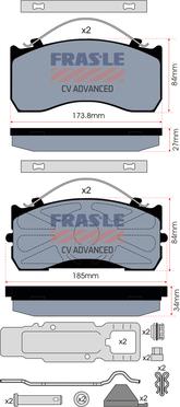 FRAS-LE PD/533-K020-CV - Set placute frana,frana disc aaoparts.ro