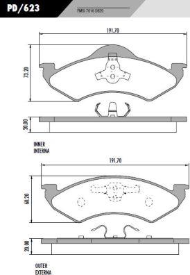 FRAS-LE PD/623 - Set placute frana,frana disc aaoparts.ro