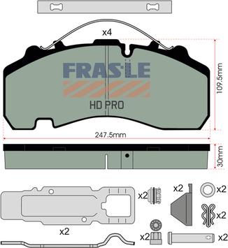 FRAS-LE PD/141-K021-HD - Set placute frana,frana disc aaoparts.ro