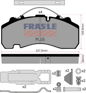 FRAS-LE PD/141-K021-PLUS - Set placute frana,frana disc aaoparts.ro