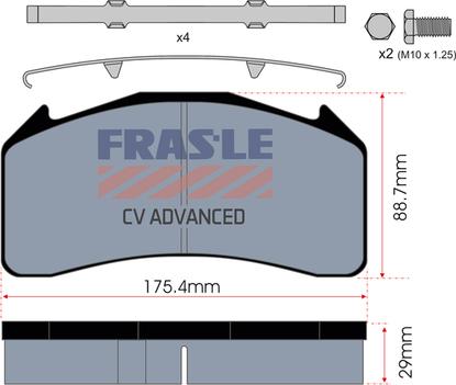 FRAS-LE PD/159-K011-CV - Set placute frana,frana disc aaoparts.ro