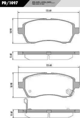 FRAS-LE PD/1097 - Set placute frana,frana disc aaoparts.ro