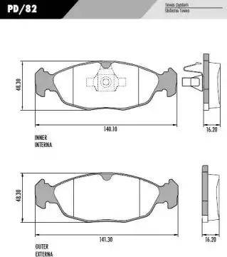 FRAS-LE PD/82 - Set placute frana,frana disc aaoparts.ro