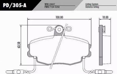 FRAS-LE PD/305-A - Set placute frana,frana disc aaoparts.ro
