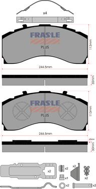 FRAS-LE PD/205-K025  PLUS - Set placute frana,frana disc aaoparts.ro