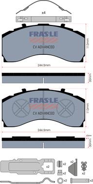 FRAS-LE PD/205-N-K025-CV - Set placute frana,frana disc aaoparts.ro