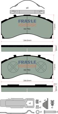 FRAS-LE PD/205-N-K025-HD - Set placute frana,frana disc aaoparts.ro
