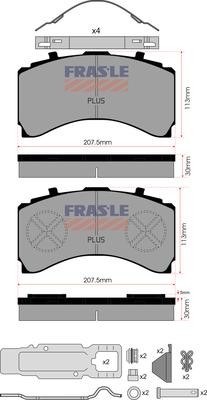 FRAS-LE PD/206-K025-PLUS - Set placute frana,frana disc aaoparts.ro