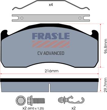FRAS-LE PD/202-K029-CV - Set placute frana,frana disc aaoparts.ro