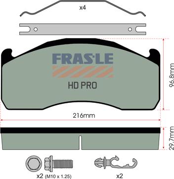 FRAS-LE PD/202-K029-HD - Set placute frana,frana disc aaoparts.ro