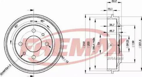 FREMAX BD-9680 - Tambur frana aaoparts.ro