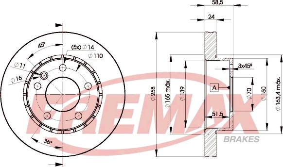 FREMAX BD-9039 - Disc frana aaoparts.ro