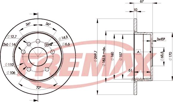 FREMAX BD-9101 - Disc frana aaoparts.ro
