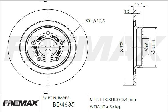 FREMAX BD-4635 - Disc frana aaoparts.ro