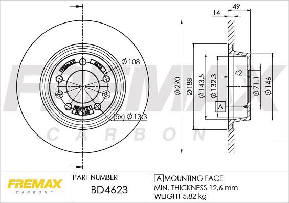 FREMAX BD-4623 - Disc frana aaoparts.ro