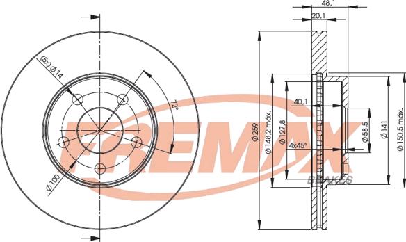 FREMAX BD-4762 - Disc frana aaoparts.ro