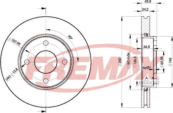 FREMAX BD-5950 - Disc frana aaoparts.ro