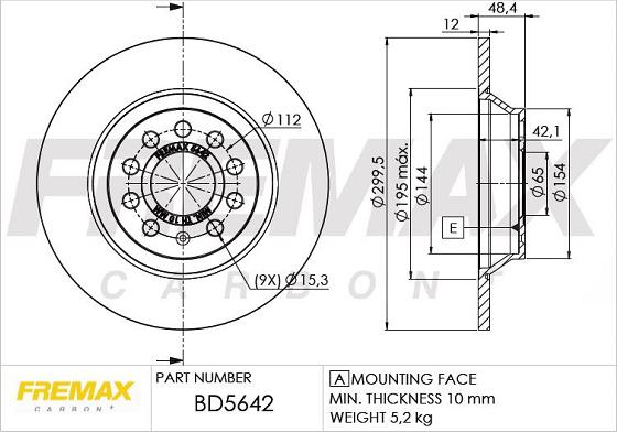FREMAX BD-5642 - Disc frana aaoparts.ro