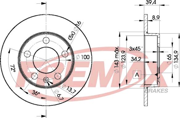 FREMAX BD-5601 - Disc frana aaoparts.ro