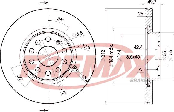 FREMAX BD-5618 - Disc frana aaoparts.ro