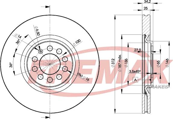 FREMAX BD-5620 - Disc frana aaoparts.ro