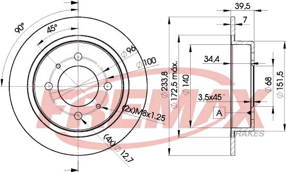 FREMAX BD-5803 - Disc frana aaoparts.ro
