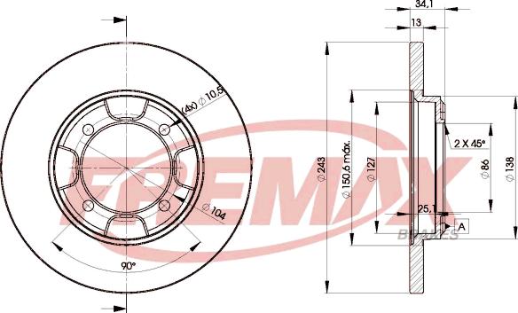 FREMAX BD-6676 - Disc frana aaoparts.ro