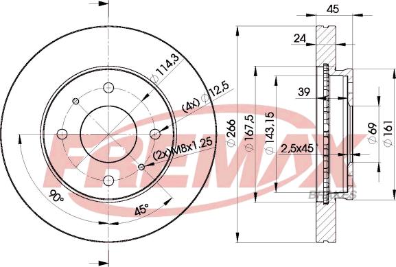 FREMAX BD-6080 - Disc frana aaoparts.ro
