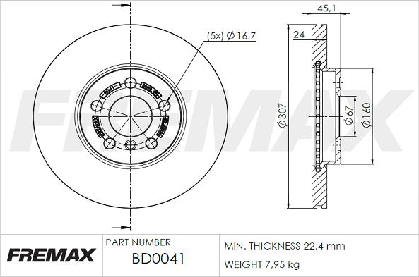 FREMAX BD-0041 - Disc frana aaoparts.ro