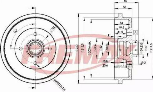 FREMAX BD-1516 - Tambur frana aaoparts.ro
