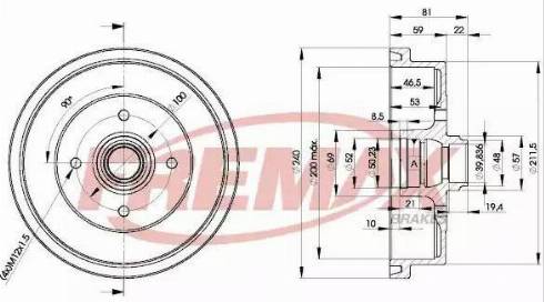 FREMAX BD-1512 - Tambur frana aaoparts.ro