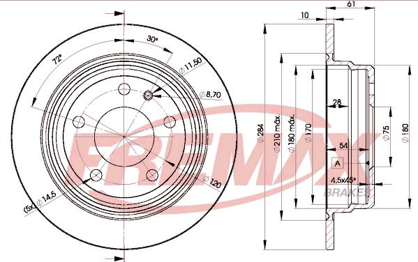 FREMAX BD-1387 - Disc frana aaoparts.ro