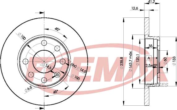 FREMAX BD-1240 - Disc frana aaoparts.ro