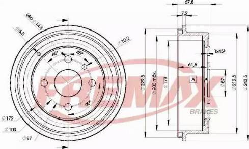 FREMAX BD-8958 - Tambur frana aaoparts.ro