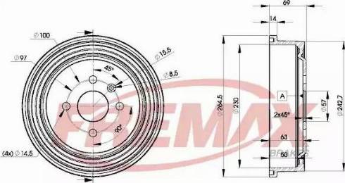 FREMAX BD-8063 - Tambur frana aaoparts.ro