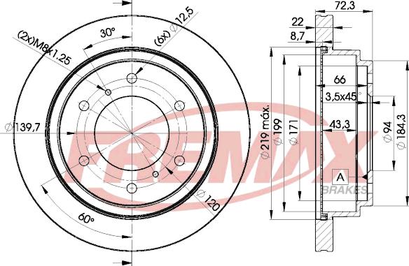 FREMAX BD-8067 - Disc frana aaoparts.ro