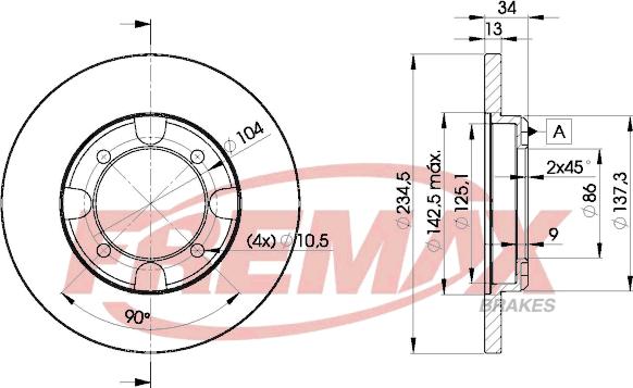 FREMAX BD-8737 - Disc frana aaoparts.ro