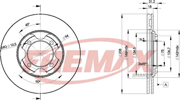 FREMAX BD-3261 - Disc frana aaoparts.ro