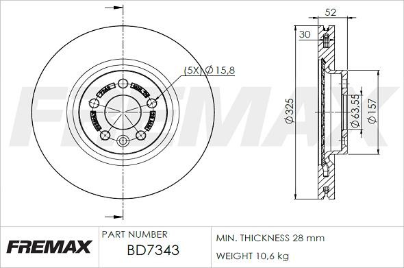 FREMAX BD-7343 - Disc frana aaoparts.ro