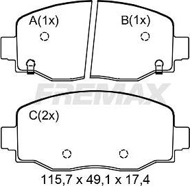 FREMAX FBP-0176 - Set placute frana,frana disc aaoparts.ro