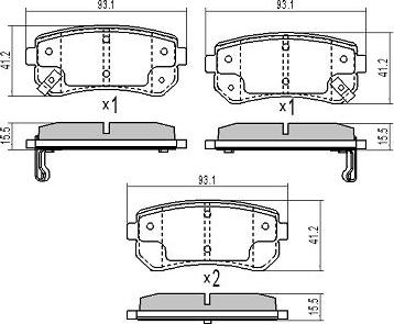 FREMAX FBP-1485 - Set placute frana,frana disc aaoparts.ro